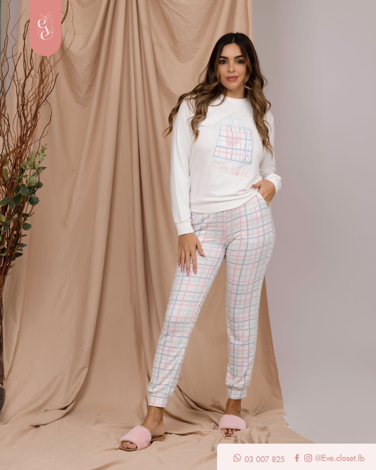 Gift Love Polyester Pajama