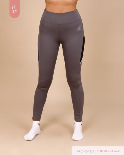 Dark Grey Polyester Legging