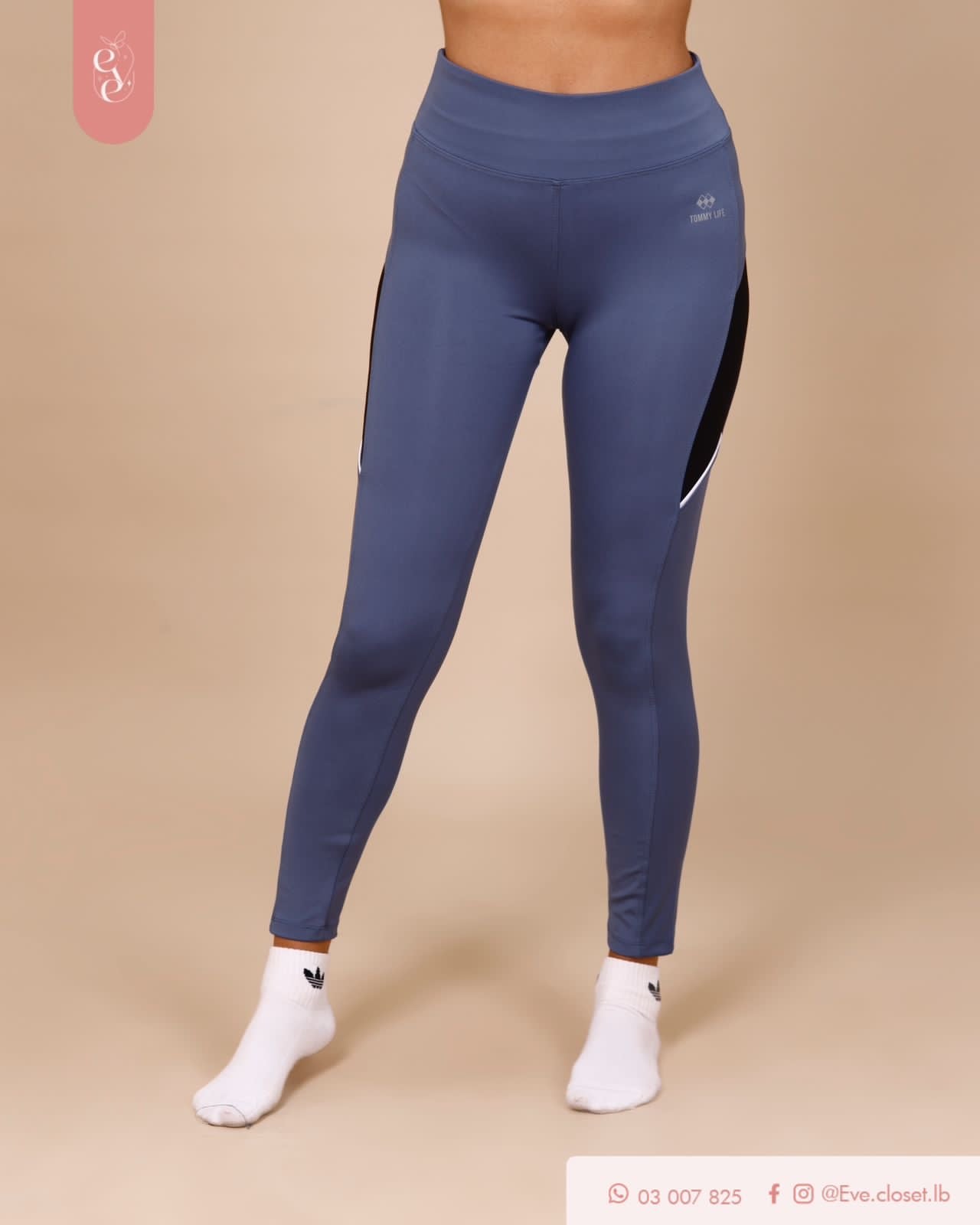 Dark Blue Polyester Legging