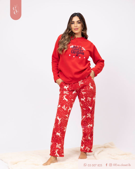 Christmass Polyester Pajama