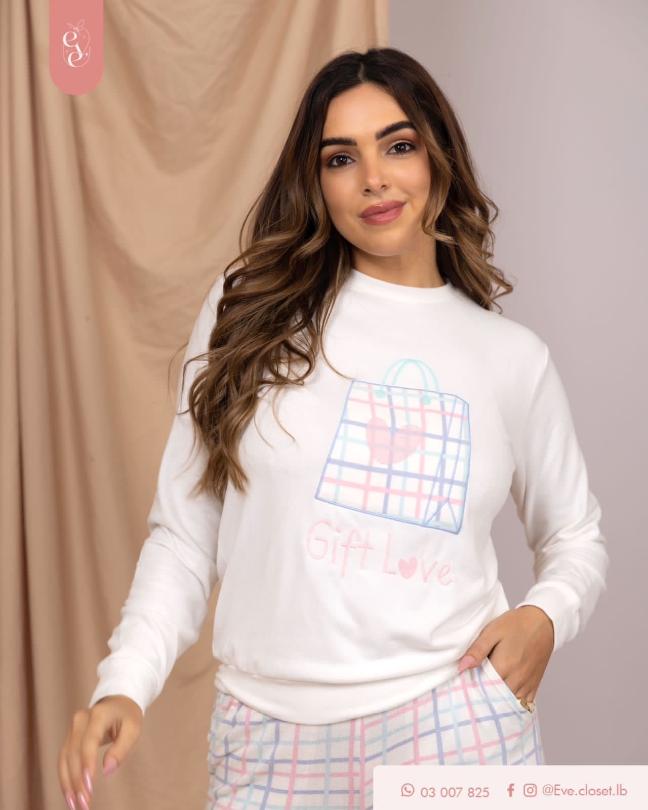 Gift Love Polyester Pajama