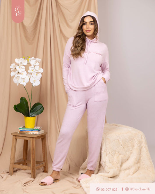 My Life Is Dream Pink Polyviscose Pajama