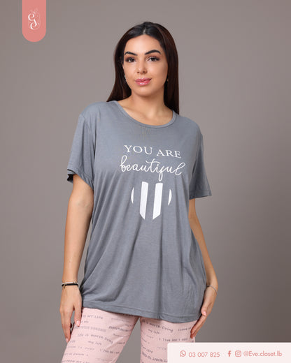 You are beautiful short sleeve pajama