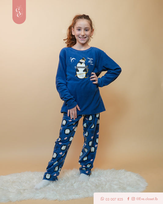 I Love You To The Moon And Back Penguin polyester pajama