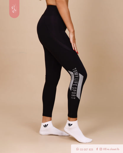 Black Polyester Legging