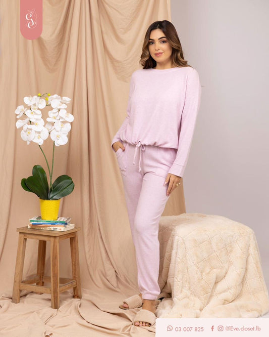 Pink Polyviscose Pajama