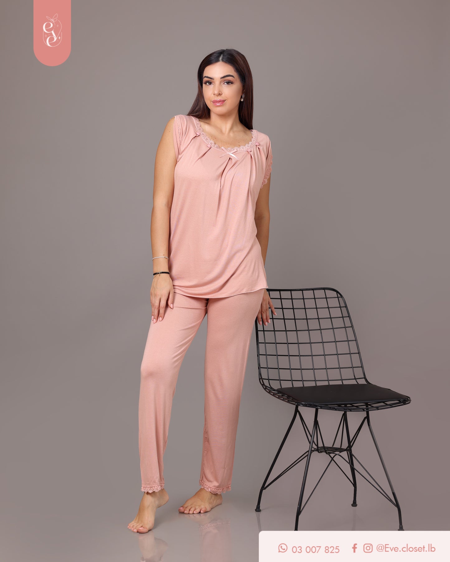 Pink short sleeve pajama