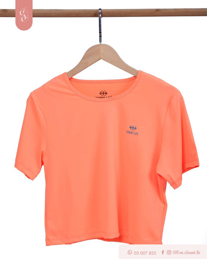 Orange Polyester T-Shirt