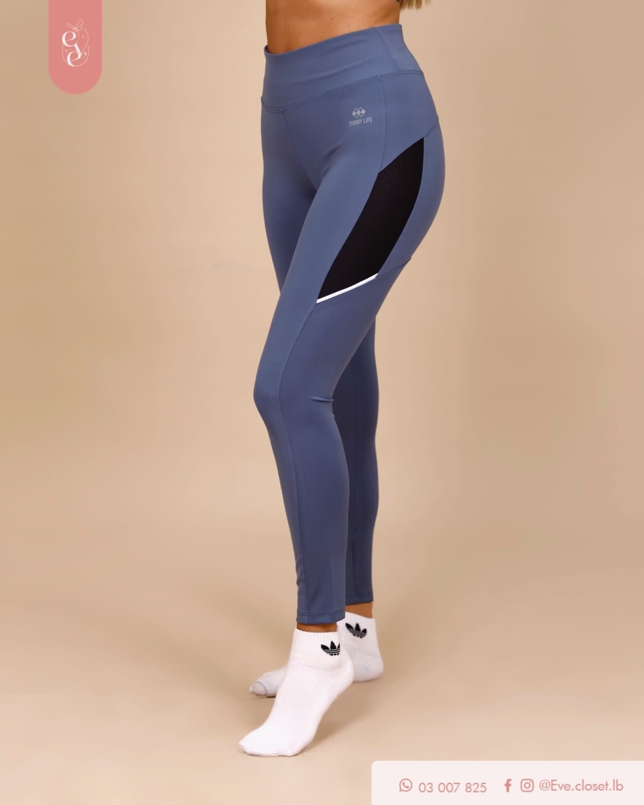 Dark Blue Polyester Legging