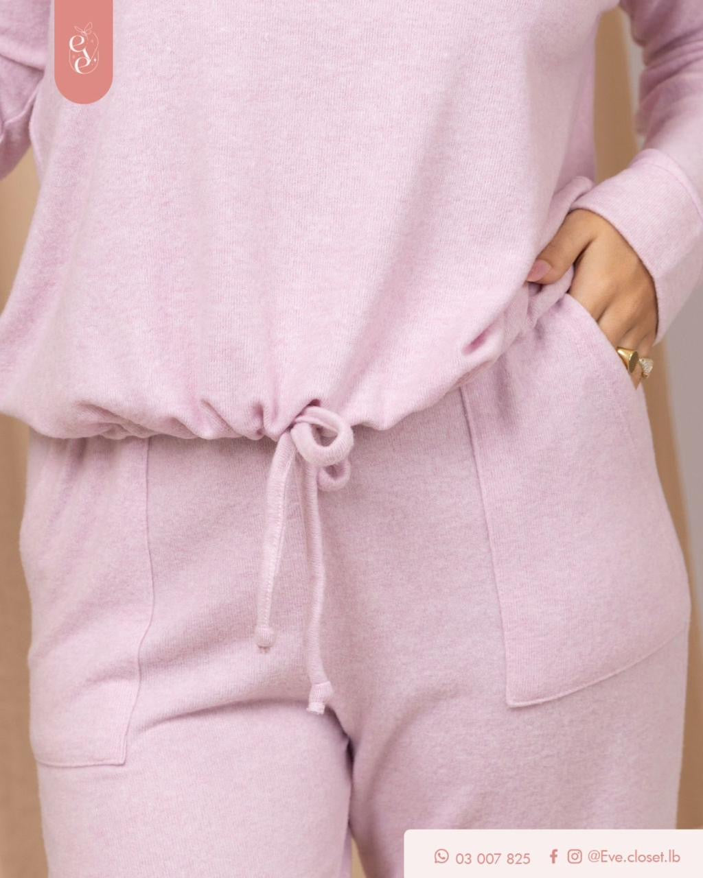 Pink Polyviscose Pajama