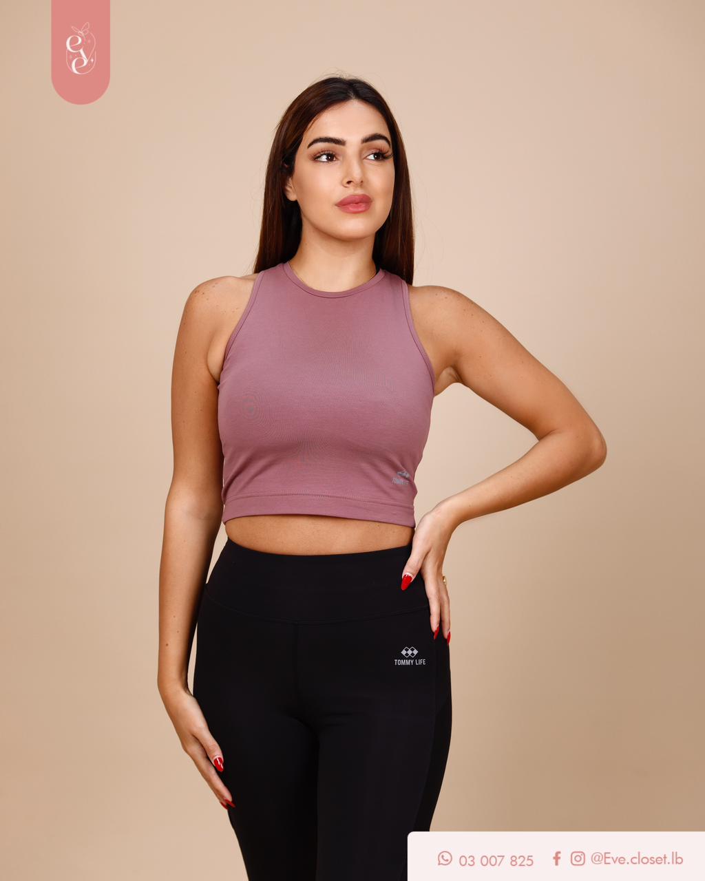 Pink Coton Crop Top